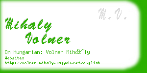 mihaly volner business card